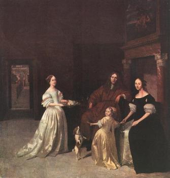 Jacob Ochtervelt : A Family Group